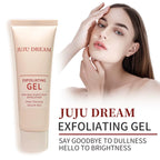 Light Beige Face Exfoliating Gel Scrub - Pore-Cleansing Acne Skin Care for Face, Body & Pedicure, Gentle Hydrating Exfoliator