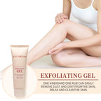 Light Beige Face Exfoliating Gel Scrub - Pore-Cleansing Acne Skin Care for Face, Body & Pedicure, Gentle Hydrating Exfoliator