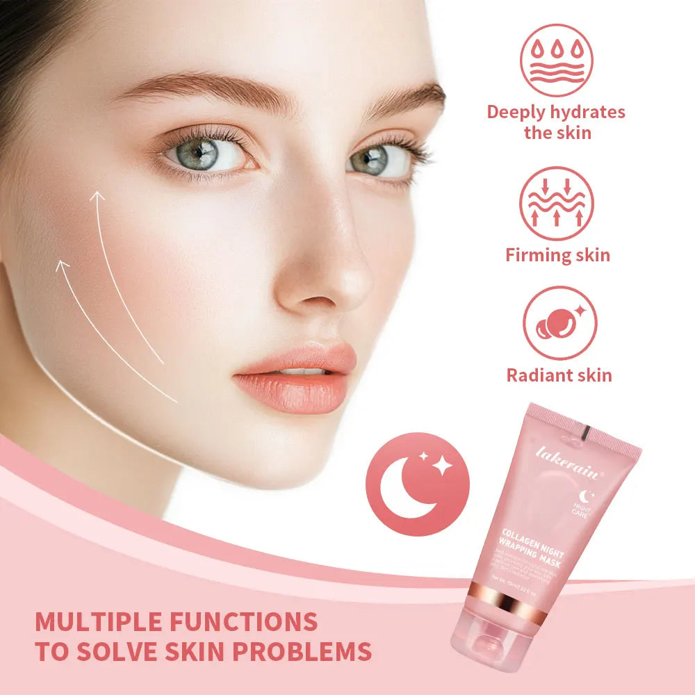 Korean Deep Collagen Mask Peel off Mask Face anti Wrinkle Lifting Skin Care Masks Bio Pack Night Wrapping Woman Overnight Skin