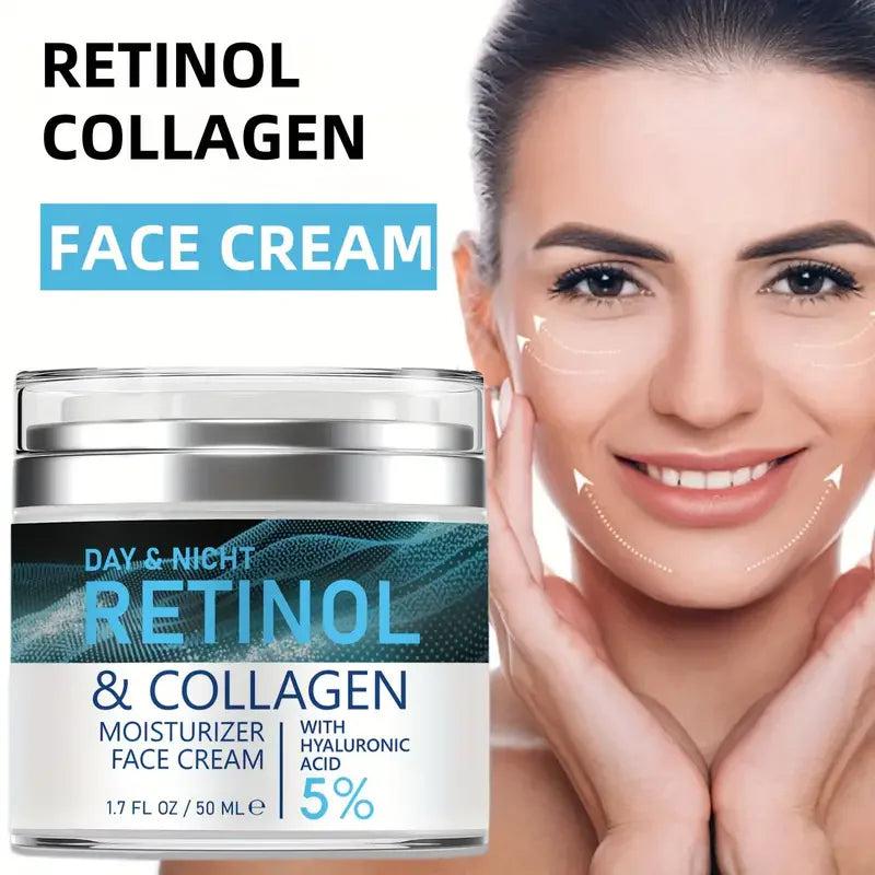 Face Skin Care Retinol Collagen Cream Anti-Aging Wrinkle Deep Hydration Moisturizing Skin Health Whitening Exfoliation