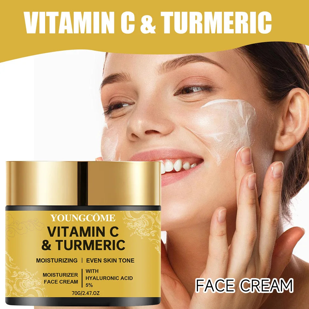 Turmeric Vitamin C Face Cream Retinol Moisturizing Firming Hyaluronic Lightening Repairing Smooth Skincare Whitening Creams