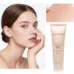 Light Beige Face Exfoliating Gel Scrub - Pore-Cleansing Acne Skin Care for Face, Body & Pedicure, Gentle Hydrating Exfoliator